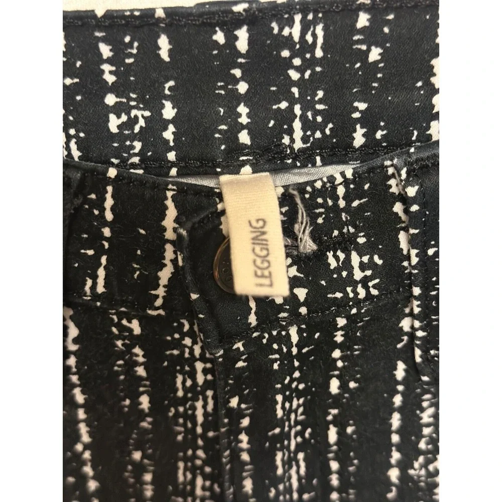 Rag & Bone Barcode Print Twill Black & White Leggings Pants Jeans Sz 24 Small S‎